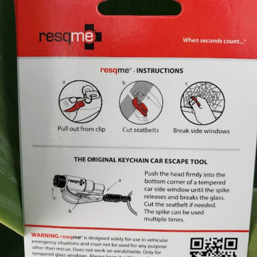 NEW resqme The Original Keychain Car Escape Tool Seat belt cutter + Car window